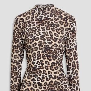 Farm Rio Women’s Leopard Print Jersey Blouse SIZE MEDIUM